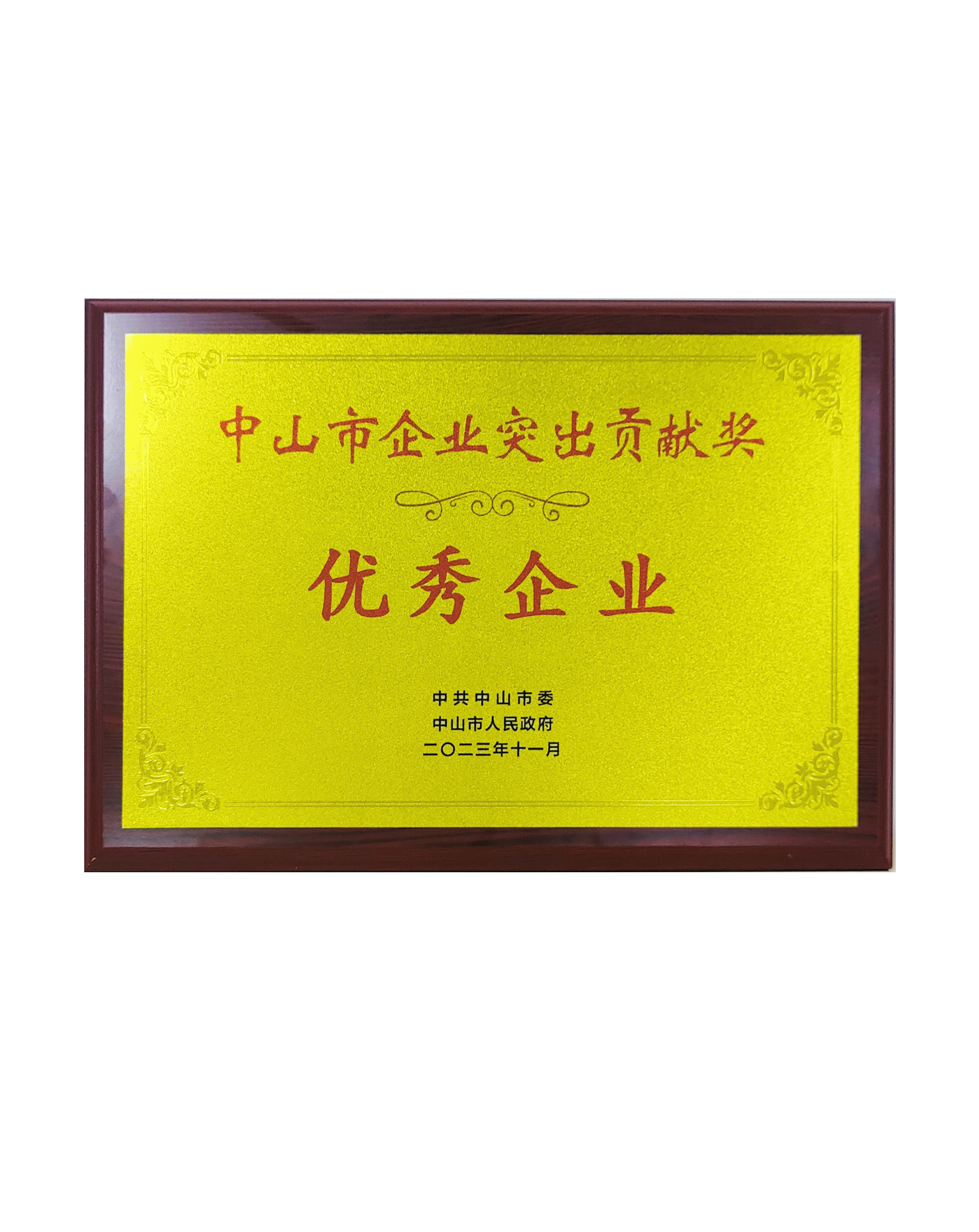 Outstanding Enterprise Award for Zhongshan City